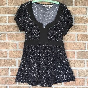 Oh! Mamma Maternity Top Black With Stars Size L